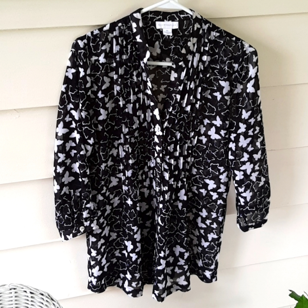 Charter Club, XS Butterfly Blouse